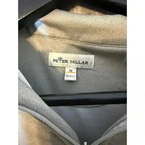 Peter Millar Gray Performance Quarter Zip EUC - Medium - Picture 6 of 6